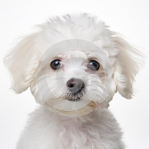 Beautiful Bichon Frise Dog In White Background photo