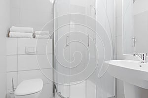 White pure toilet interior