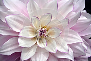 White and purple dahlia flower