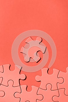 White puzzle with missing part