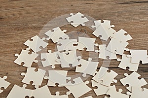 White puzzle pieces