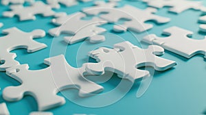 The white puzzle pieces.AI generated image