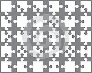 White puzzle, separate pieces