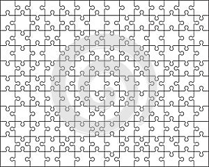 White puzzle, separate pieces