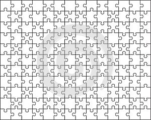 White puzzle, separate pieces