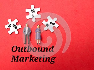 white puzzle with the word Outbound Marketing.