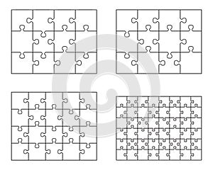 White puzzles, separate parts