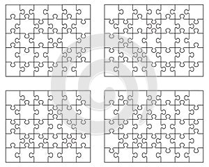 White puzzles, separate parts