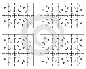 White puzzles, separate pieces