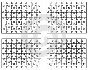 White puzzles, separate pieces