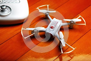 White Quadrocopter studio quality light Drone