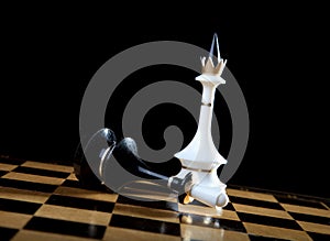 The white queen checkmate to black king