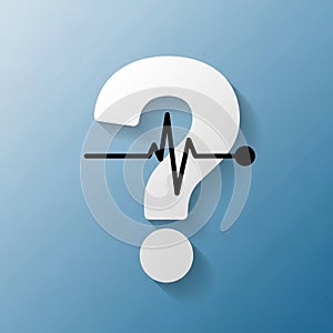 A white question mark against a gradient blue background features a black