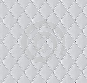 White quilted leather tiled texture photo