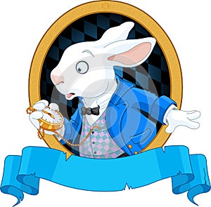 White Rabbit with watch design