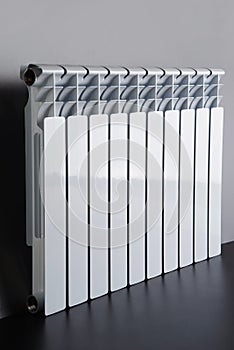 White radiator in an apartment