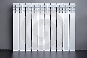 White radiator in an apartment