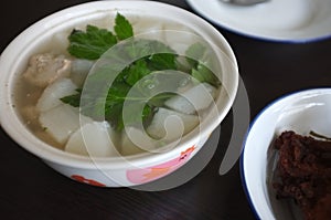 White Radish Soup with pork spare rips