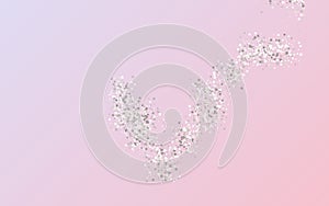 White Rain Isolated Pink Background. Effect