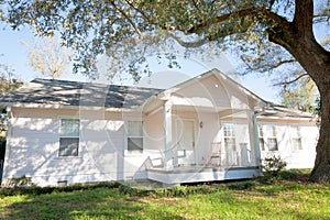 White Ranch Style Home