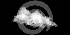 White Realistic 3D Vector Isolated Cloud on the Transparent Background