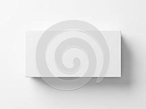 White rectangle box isolated on white background
