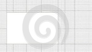 White Rectangle on Graph Paper Background
