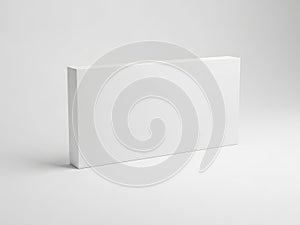 White rectangle object isolated on white background