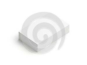 White rectangle object isolated on white background