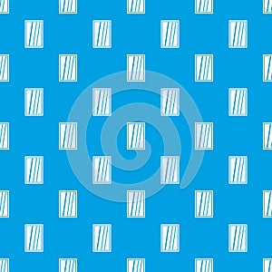 White rectangle window pattern seamless blue