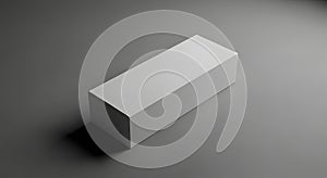 White Rectangular Block on Gray Background with Dramatic Lighting