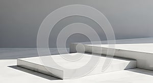 White rectangular blocks on white background