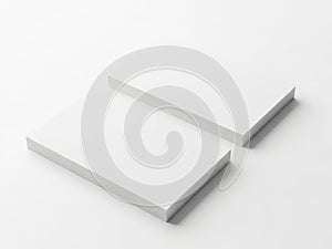 White rectangular blocks isolated on white background