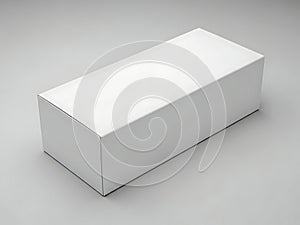 White rectangular box on a gray background
