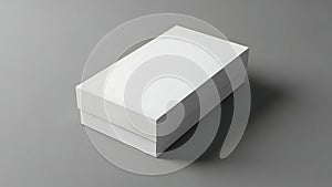White rectangular box on gray background