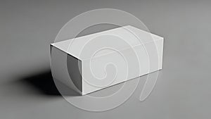 White rectangular box on gray background