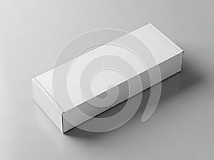 White rectangular box on gray background