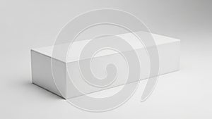 White rectangular box isolated on white background