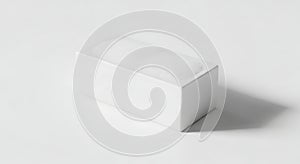 White Rectangular Box Mockup on a Clean White Background