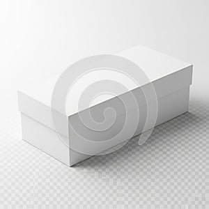 A white rectangular box on a transparent background