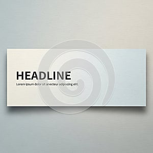 White rectangular card with a textured,