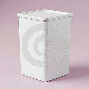 A white rectangular container with a perforated edge