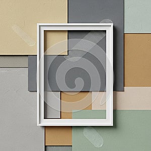 A white rectangular frame is positioned