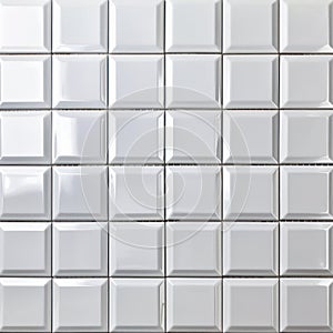 White rectangular glossy tile texture forming a repetitive pattern