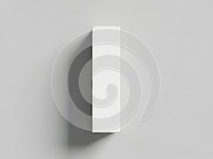 A white rectangular object casting a shadow on a gray background