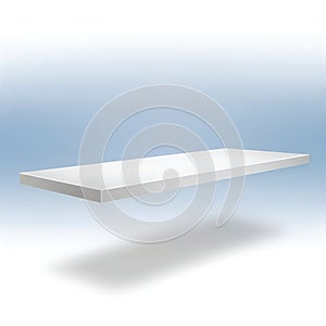 A white rectangular object floating in the air