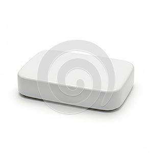 White rectangular object isolated on white background