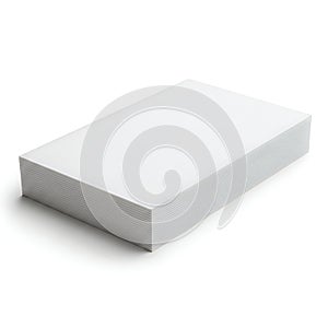 A white rectangular object with a perforated side on a plain background