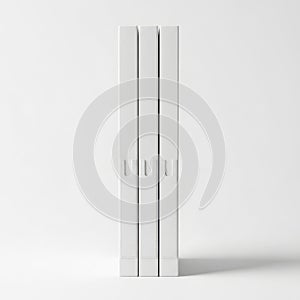A white rectangular object with a shadow on a plain white background