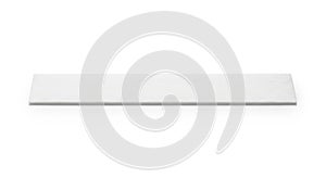 White rectangular object with textured surface on white background rectangle